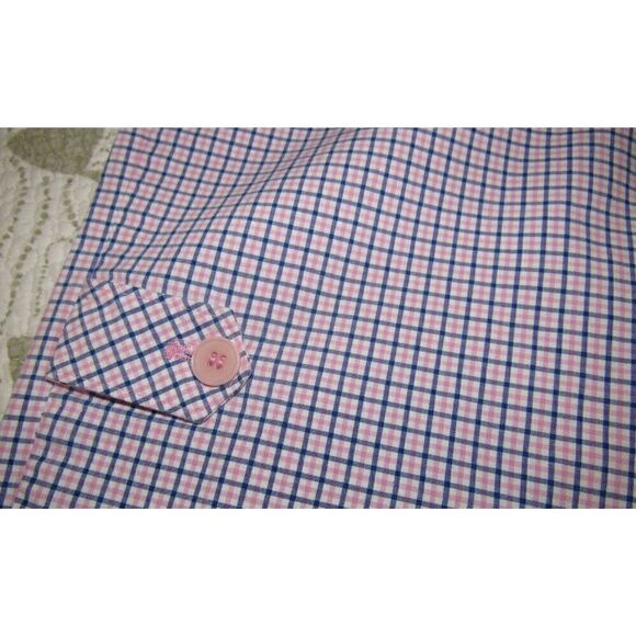 New Talbots Signature Pink & Blue Plaid Capri Tab Pants Sz 8 - Picture 6 of 6